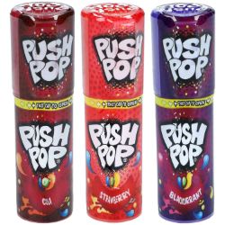 Push pop in fruitige smaken. Druk de lolly uit de verpakking. Lekker zoet