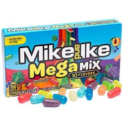 Mike and ike box met mega mix van 10 smaken snoep uit Amerika