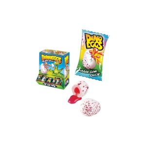 Dino kauwgom, leuk voor kinderfeestjes of traktaties. Gevuld met rode vloeistof