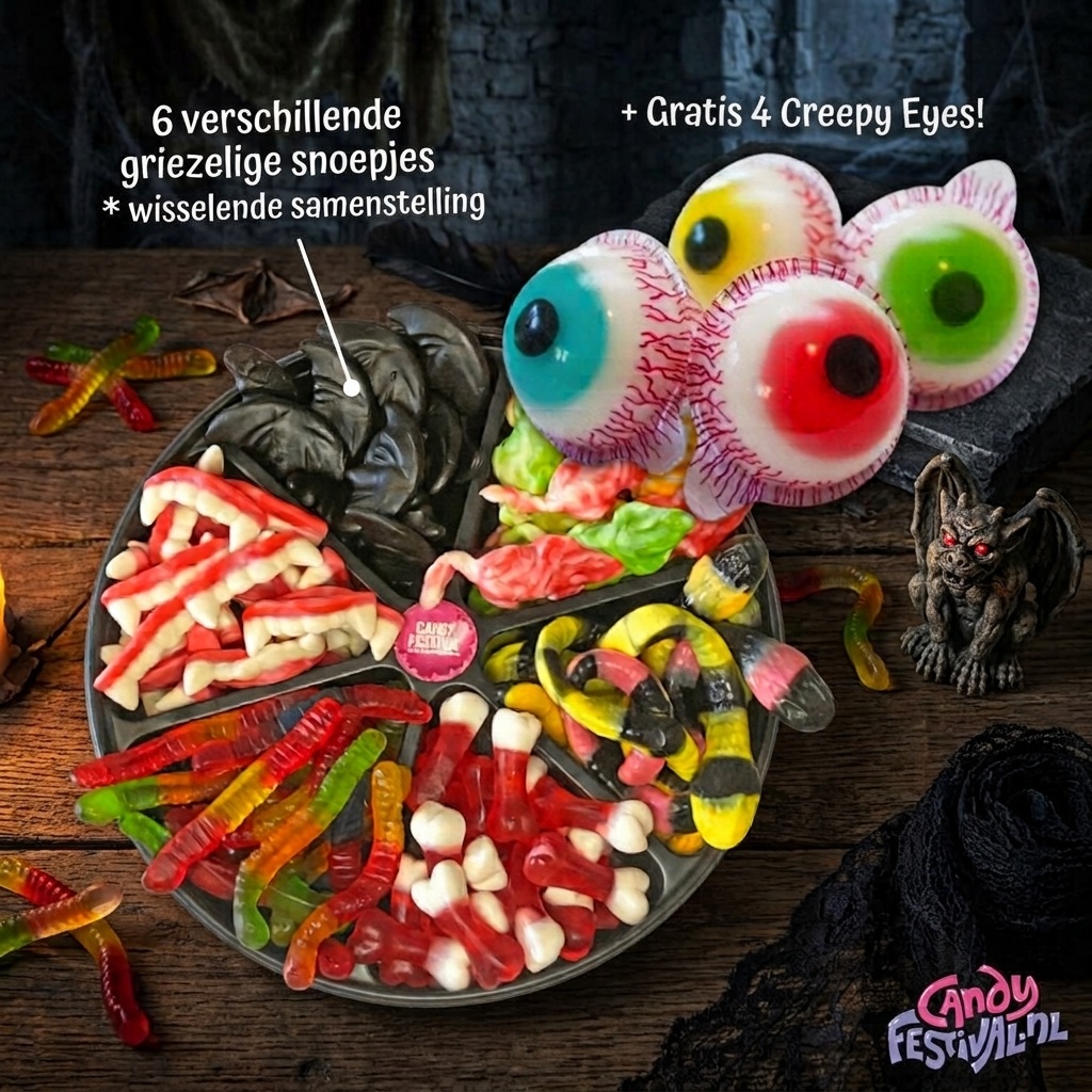 Halloween-Platte + GRATIS 4x Gruselaugen
