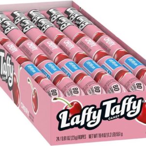 Laffy Taffy Cherry Amerikaans chewy zoete snoep. Lange sticks, leuk om uit te delen of een traktatie