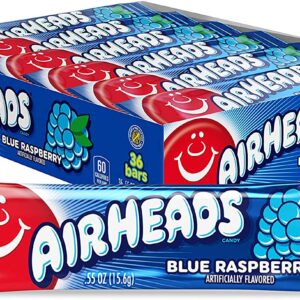 Airheads blue raspberry flavor. Populair Amerikaans snoep lekker zoet en chewy