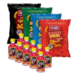 Flugel shotjes met de bekende Herrs Chips, ideaal voor een feestje
