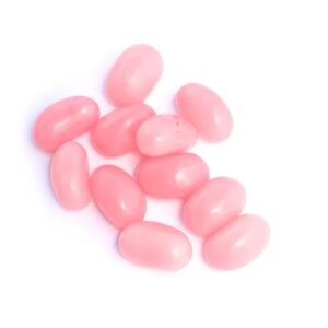 Roze jelly beans met een framboos smaak