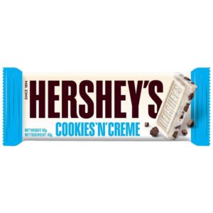 Hersheys Cookies n Creme chocolade tablet. Meeste verkochte chocoladesmaak uit Amerika.