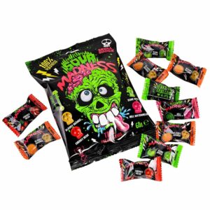 Sour Madness candy. Fun sour candies as Halloween candy or as a sour snack