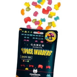 Space invaders gummies. leuke retro snoepjes voor tussendoor of tijdens het gamen