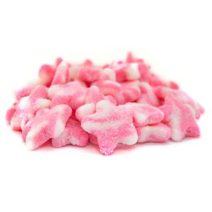 Roze schepsnoep, zachte gummy's in de vorm van een ster met een suikerlaagje