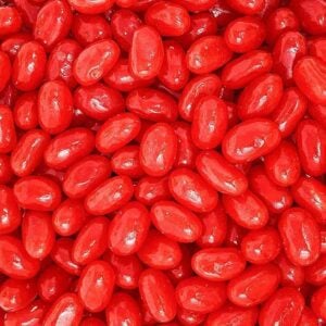 Lekkere rode jelly beans met de smaak vaan aardbei