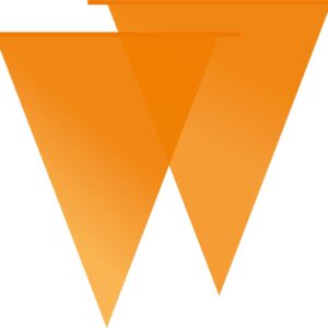 Oranje vlaggetjes speciaal voor het EK voetbal. De oranje vlaggenlijn is 10 meter