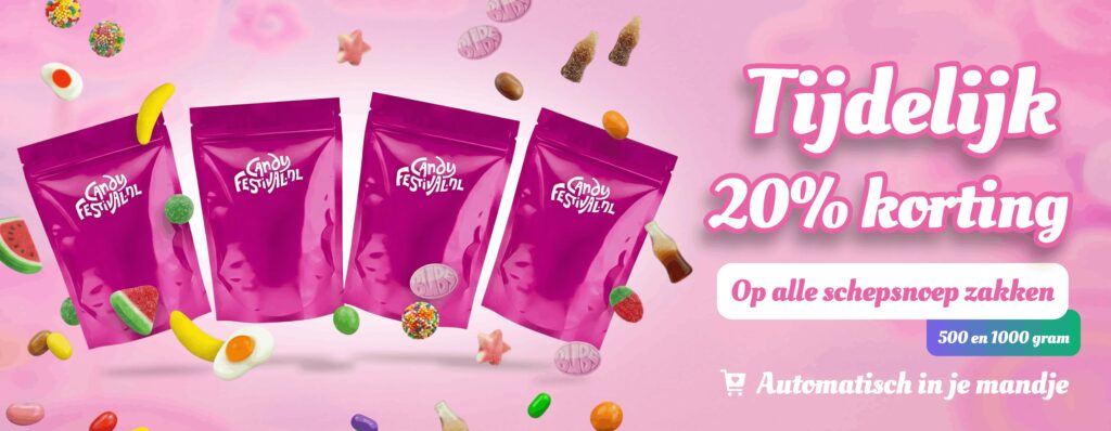 Candy Website Banner korting