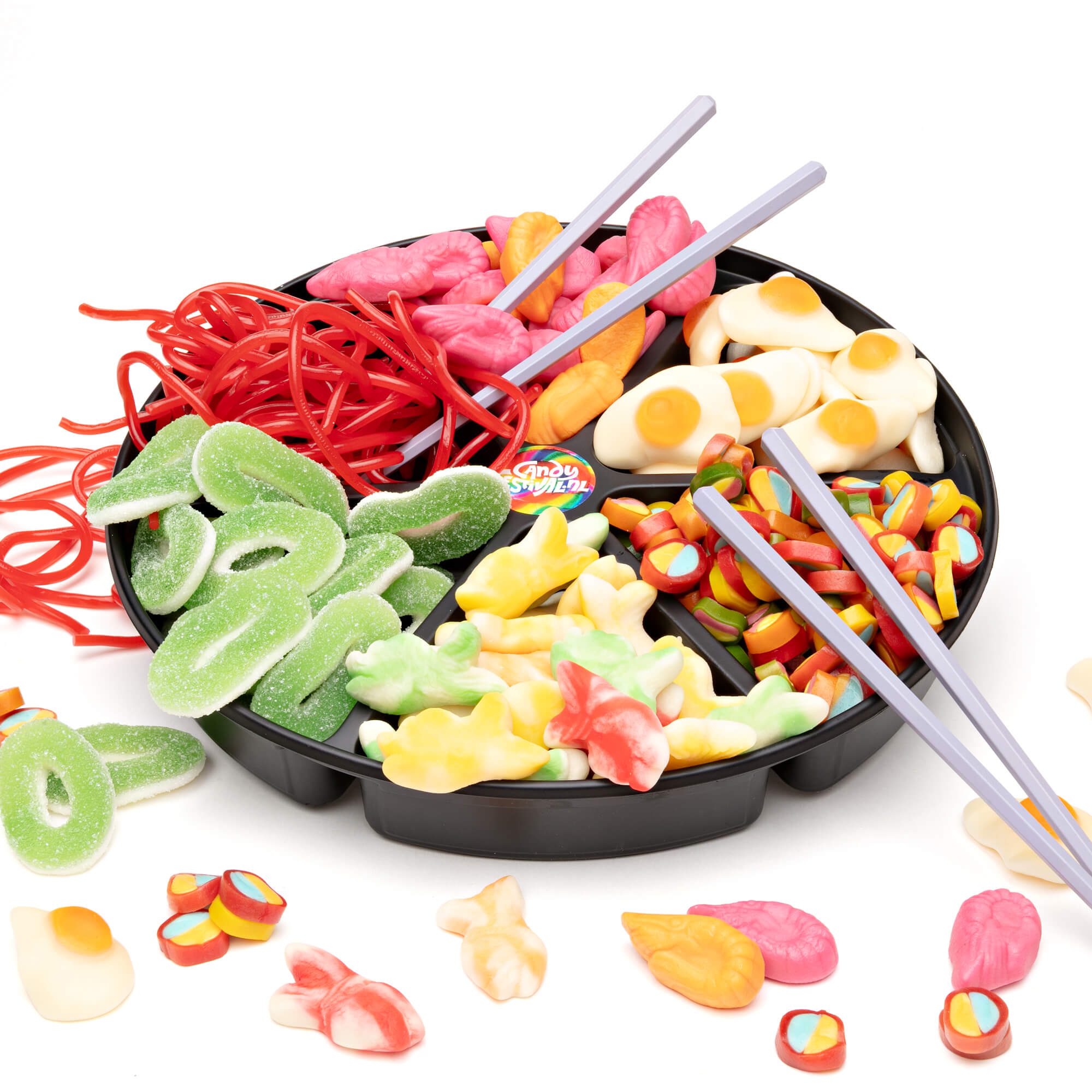Asian Candy Platter Open
