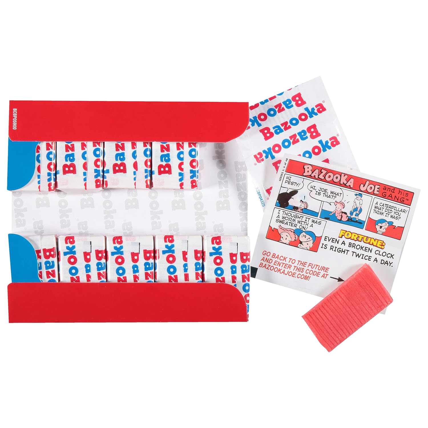 Bazooka bubblegum 10-pack inside