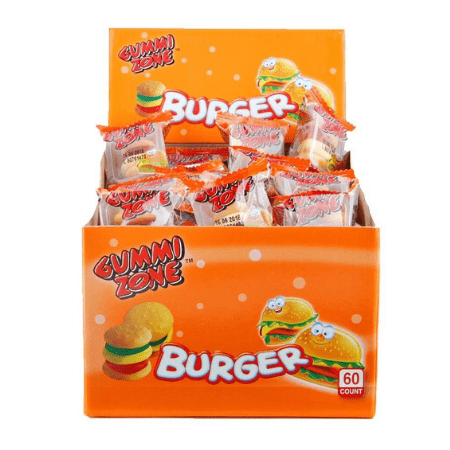 Gummy zone mini burger box 60stuks