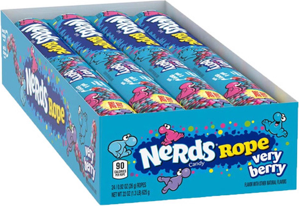 Nerds ropes very berry 24 stuks