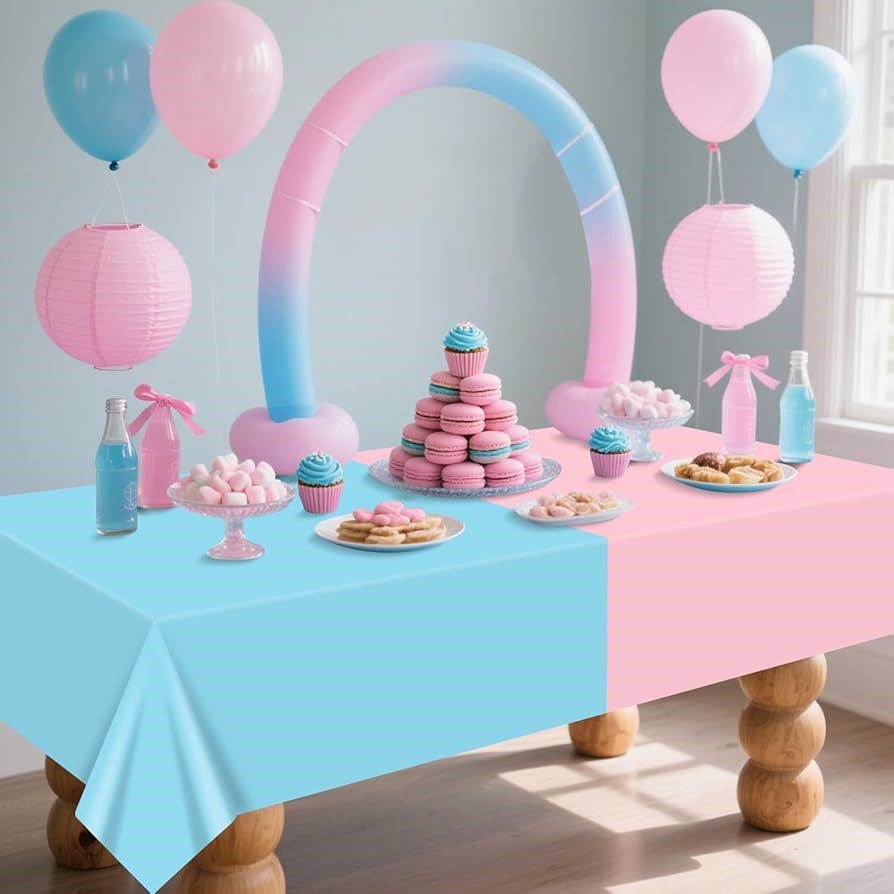 Pink Blue tafelkleed voorbeeld