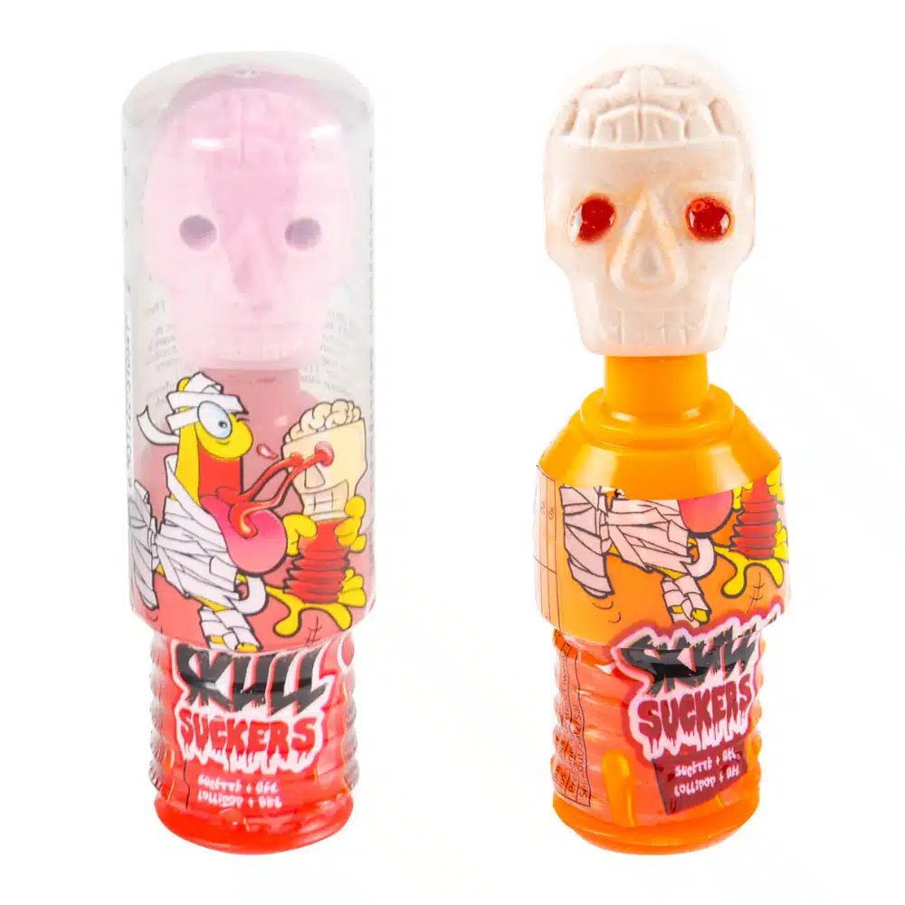 Skull Sucker Lollipop + Gel Display 24 pieces